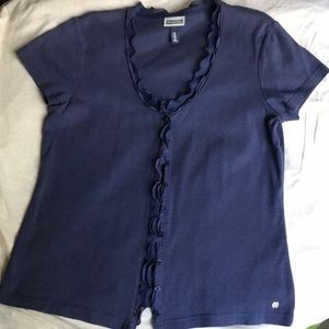 Blue short-sleeved Street One cardigan (EURO 40)